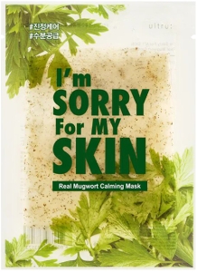 I'm Sorry for My Skin~Успокаивающая тканевая маска с полынью~Real Mugwort Calming Mask