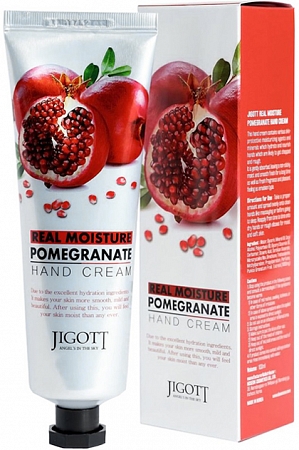 Jigott~Крем для рук с экстрактом граната~Real Moisture Hand Cream Pomegranate