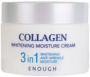 Enough~Осветляющий увлажняющий крем с коллагеном 3в1~Collagen Whitening Moisture Cream 3in1