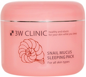 3W Clinic~Восстанавливающая маска ночная с муцином улитки~Snail Mucus Sleeping Pack