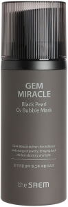 The Saem~Кислородная маска с экстрактом жемчуга~Gem Miracle Black Pearl O2 Bubble Mask