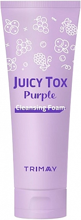 Trimay~Очищающая пенка на основе экстрактов черники и винограда~Juicy Tox Purple Cleansing Foam