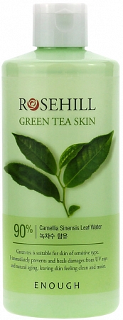 Enough~Тонер с экстрактом зеленого чая для проблемной кожи~Rosehill Green Tea Skin 90%