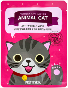 Pretty Skin~Антивозрастная маска с коллагеном~Total Solution Animal Cat Anti-wrinkle Mask