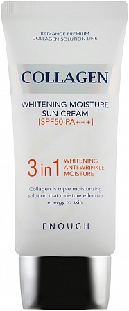 Enough~Солнцезащитный крем с коллагеном 3в1~Collagen Whitening Moisture Sun Cream 3in1 SPF50+ PA+++
