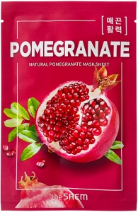 The Saem~Маска тканевая с экстрактом граната~Natural Pomegranate Mask Sheet