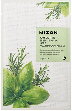 MIZON~Очищающая тканевая маска с комплексом травяных экстрактов~Joyful Time Essence Mask Herb
