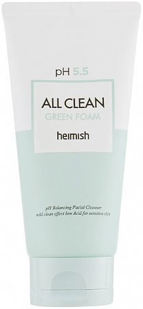 Heimish~Слабокислотный гель для умывания~All Clean Green Foam 