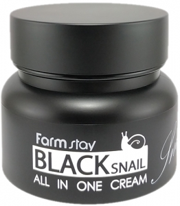 FarmStay~Восстанавливающий крем с муцином черной улитки~Black Snail All In One Cream